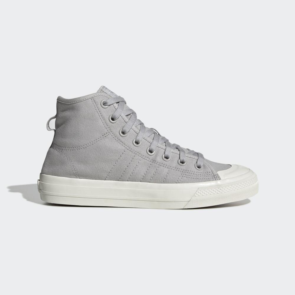 Adidas Men's Nizza Hi RF Originals Shoes Grey/White Ireland EE5606